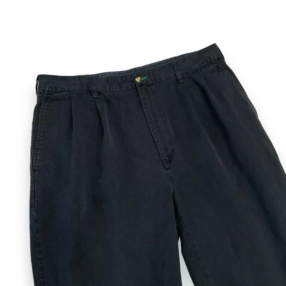 Tommy Hilfiger Golf Pants Men 30 (ACTUAL 35x27) Black Vintage Chino Twill Casual